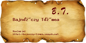 Bajnóczy Tímea névjegykártya