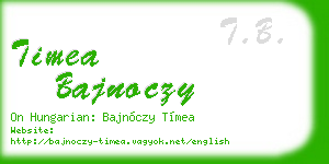 timea bajnoczy business card